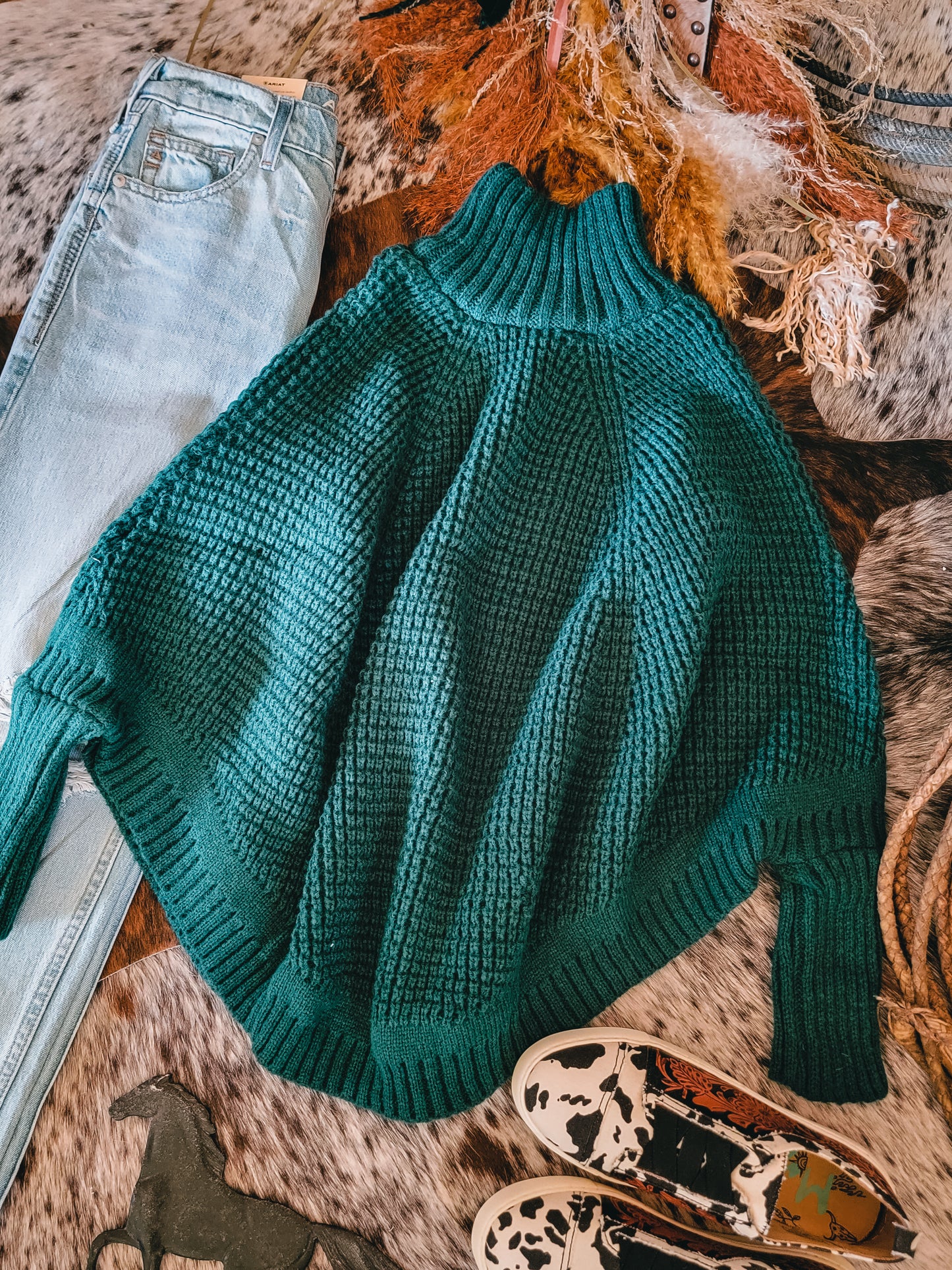 Dolman Poncho (Emerald)