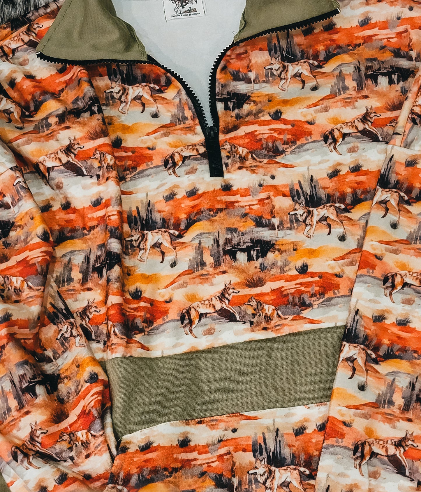 Desert Coyote Quarter Zip (Adults)