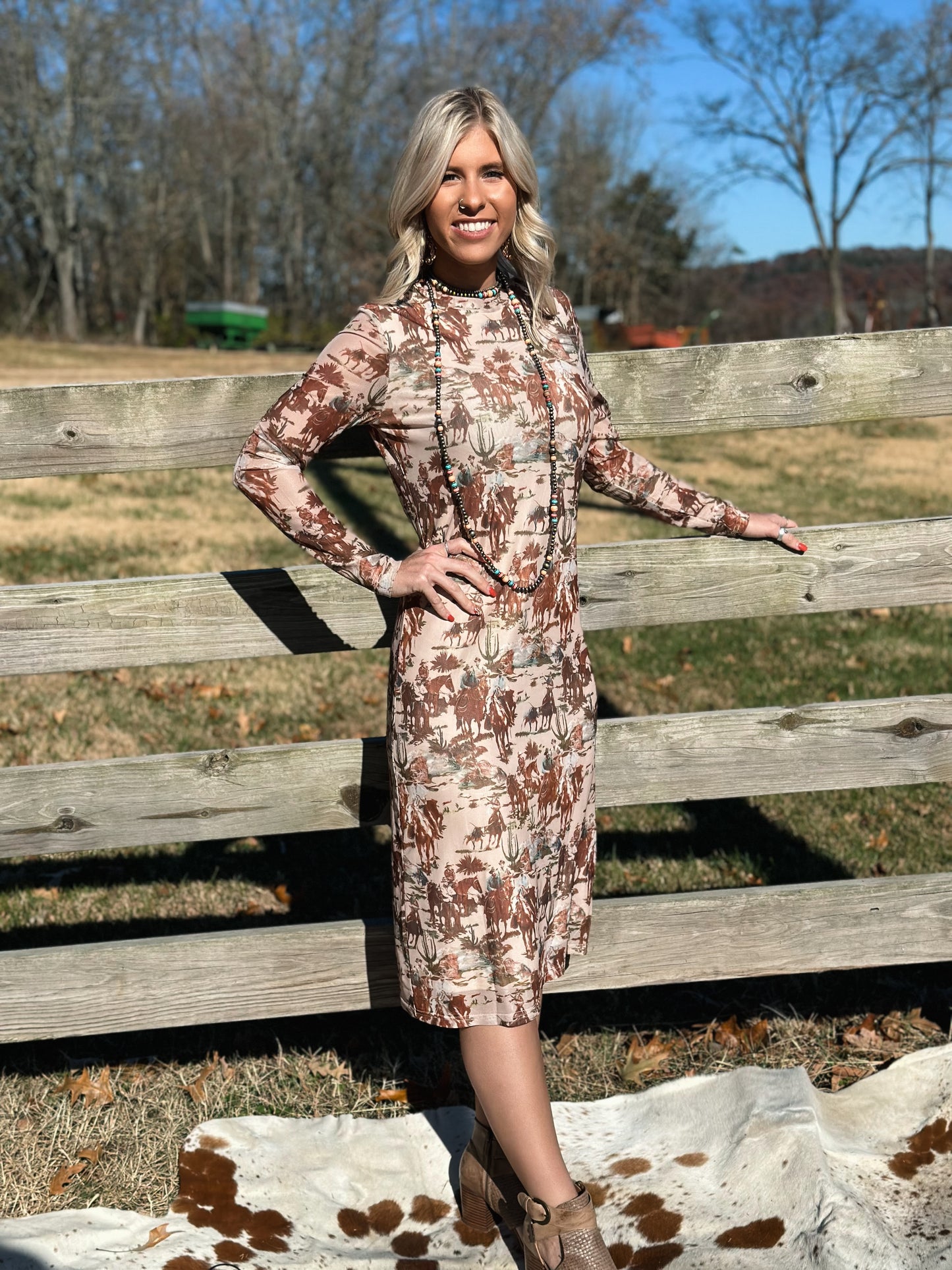Cowboy Life Mesh Aline Dress