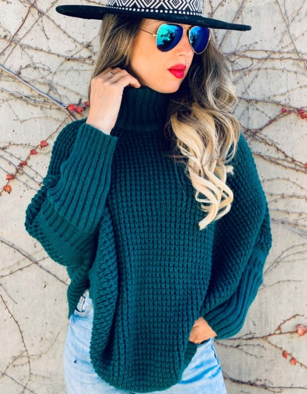 Dolman Poncho (Emerald)