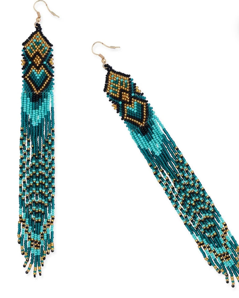 Skybird Trails Beaded Earrings