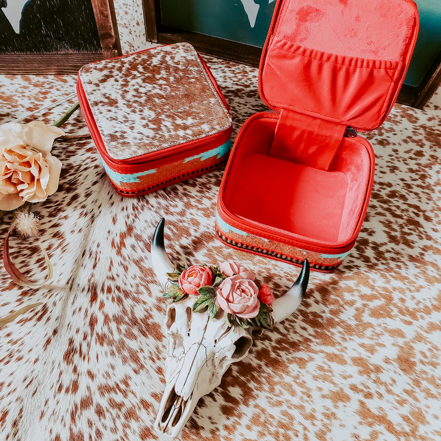 Red Saddle Blanket Jewlery Box