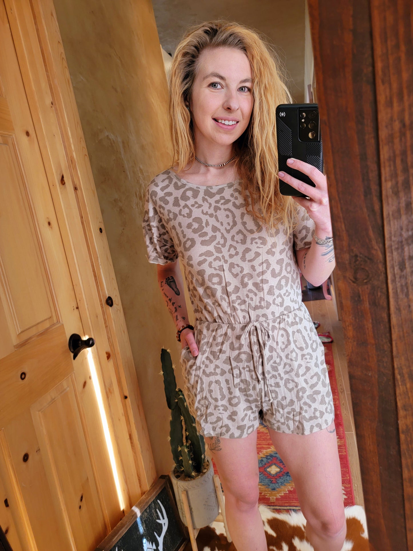 Animal Print Romper