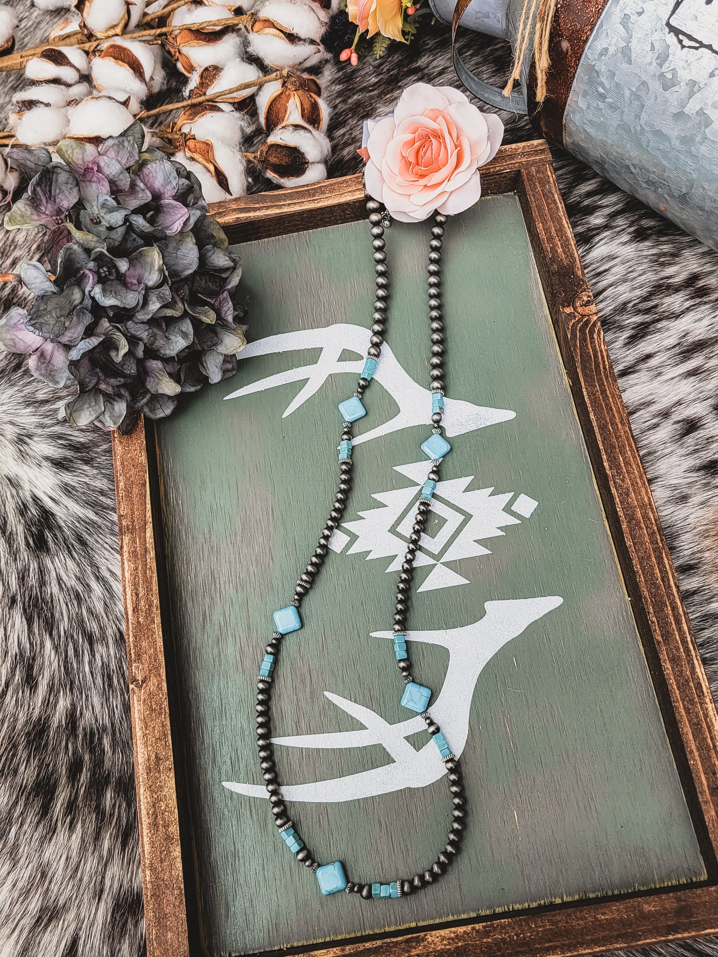 36" Pearl & Turquoise