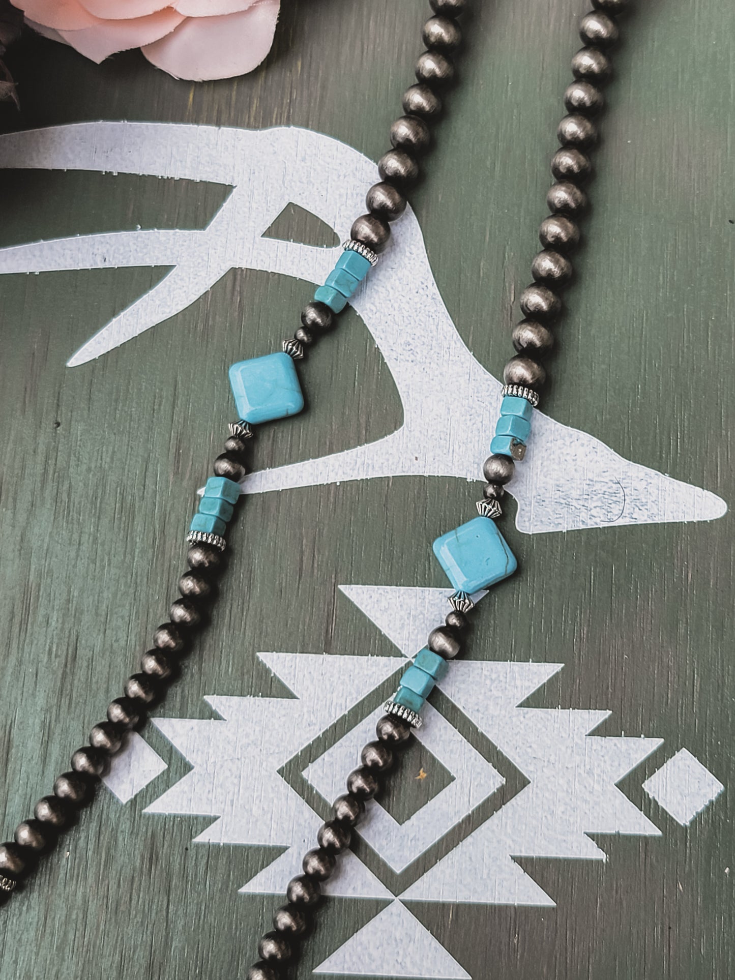 36" Pearl & Turquoise