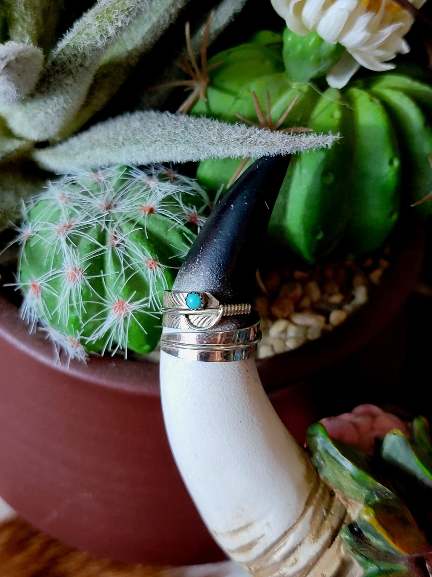 Turquoise Feather Wrap (Authentic)