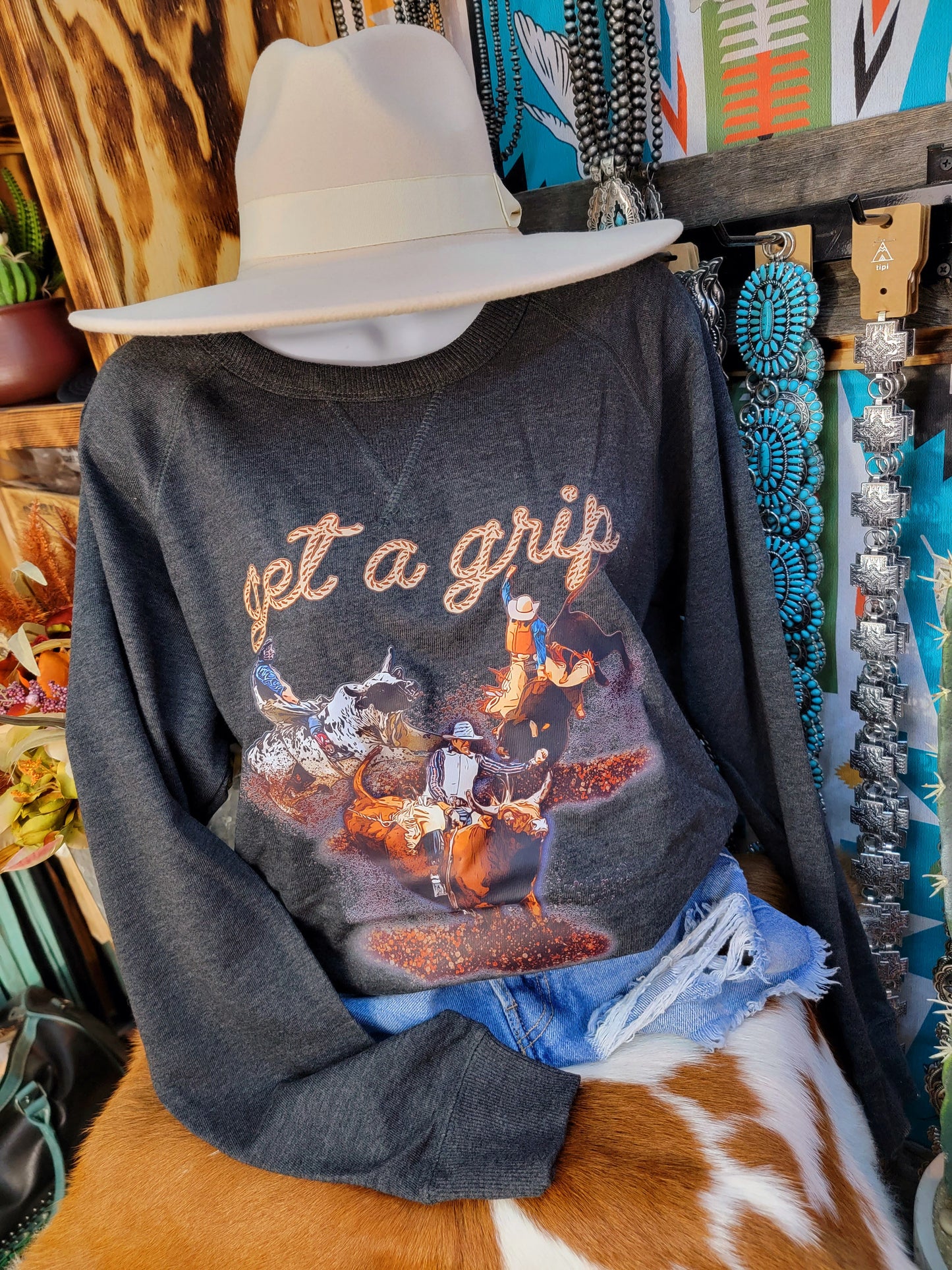 Get A Grip Sweatshirt (Charcoal)