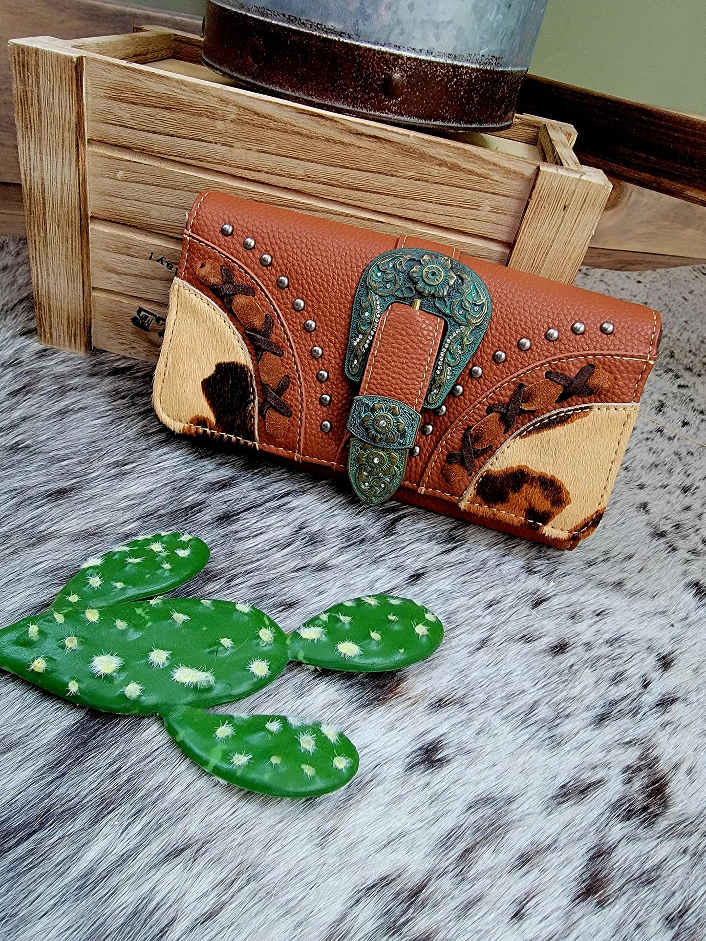 Stitch Buckle Wallet