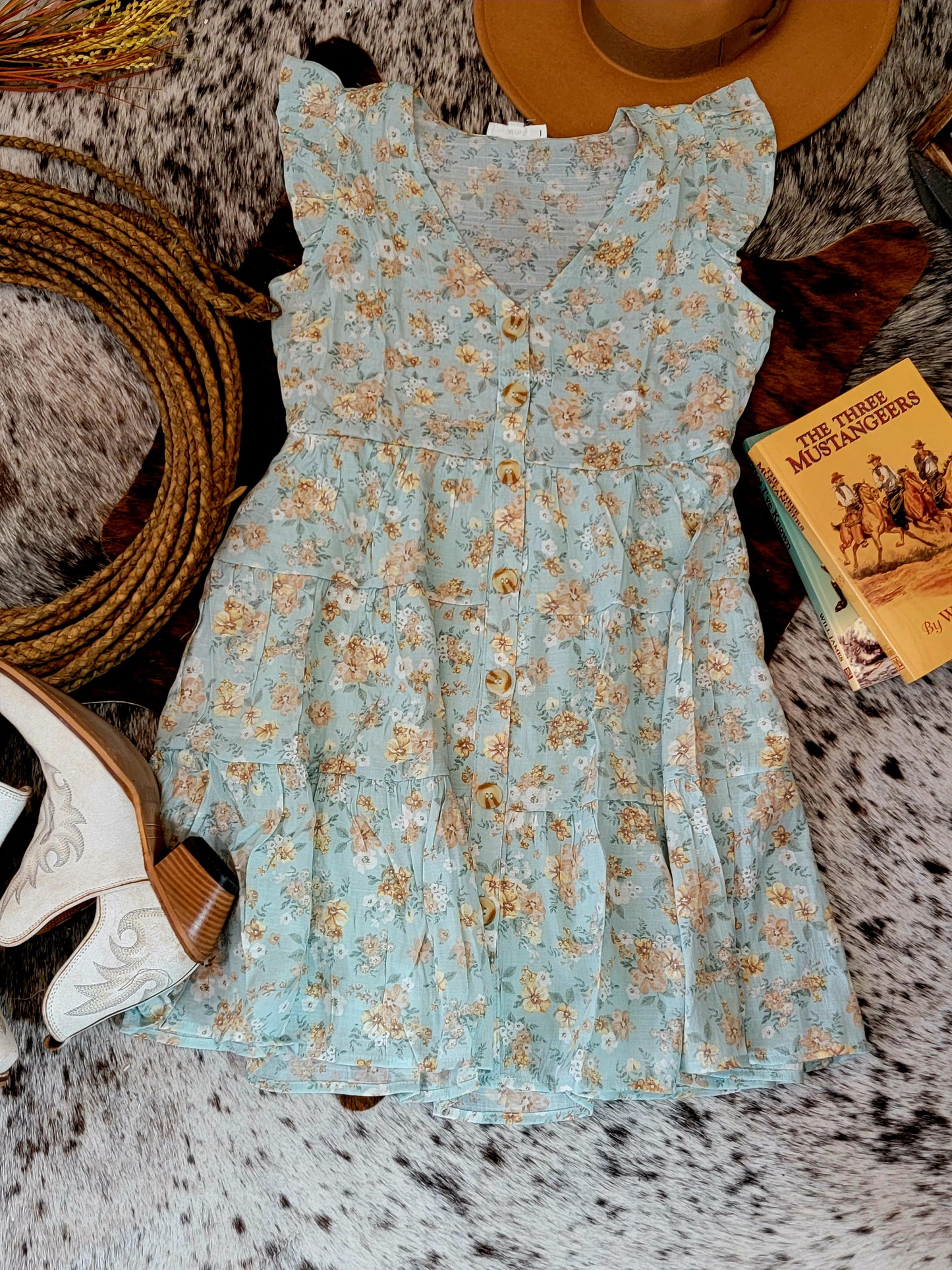 Homestead Gal Dress (Teal)