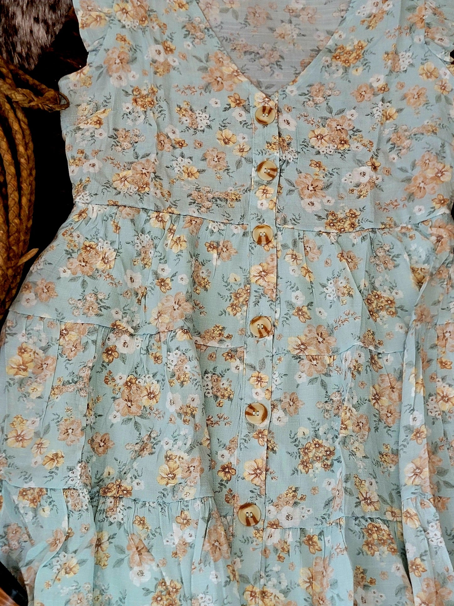 Homestead Gal Dress (Teal)