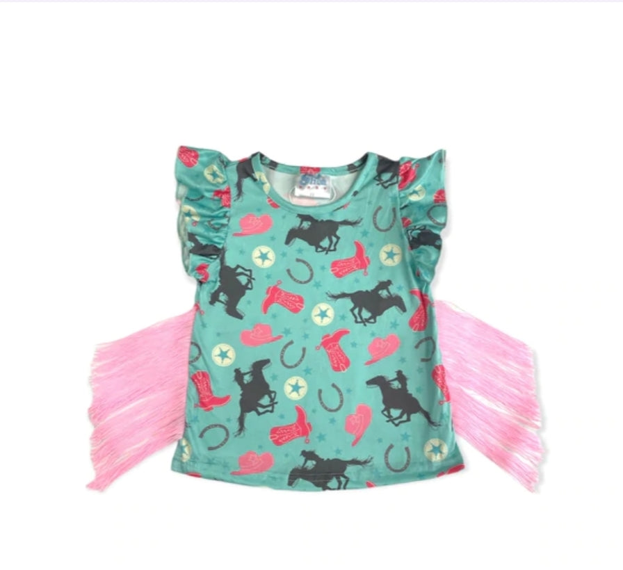 Turquoise Cowgirl (Onesie & Shirt)