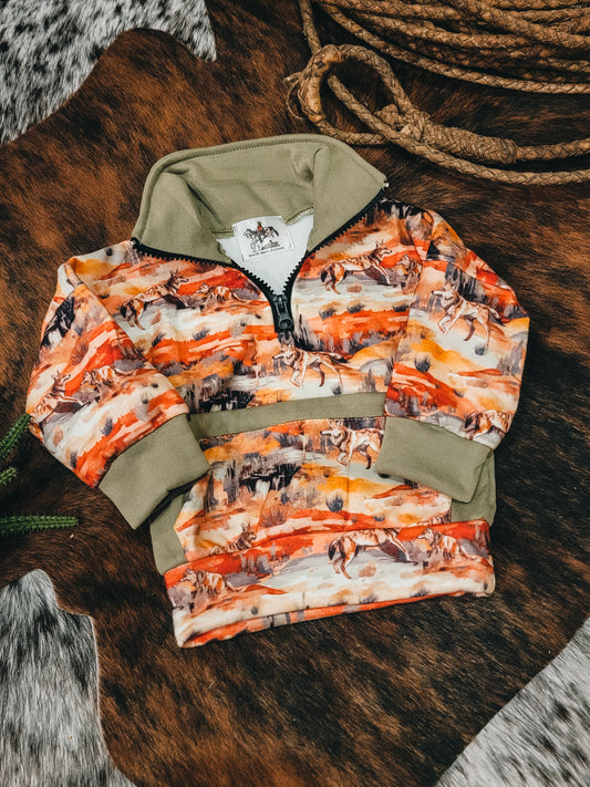 Desert Coyote Quarter Zip (Kids)