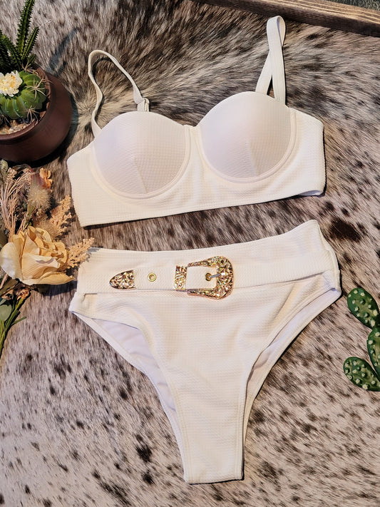 Buckle Bikini (White)
