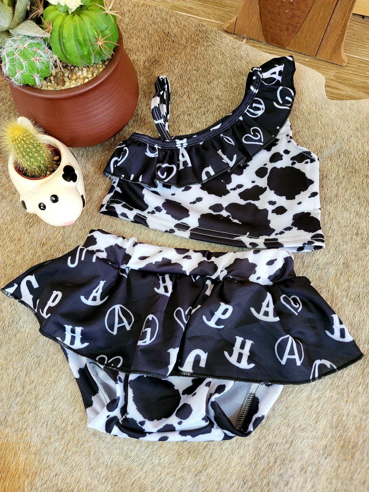 Branded Cow Swimsuit