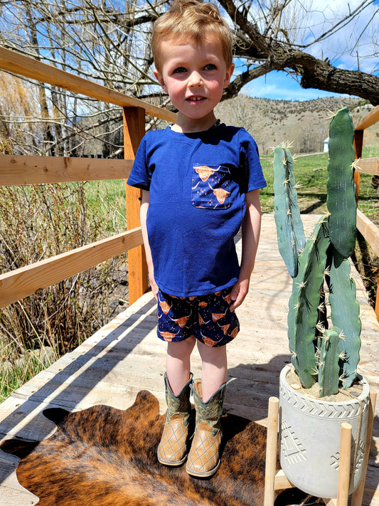 Boys Highlander Set (Navy Blue)