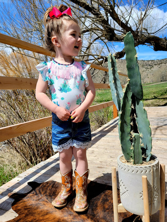 Cactus Fringe Bodysuit