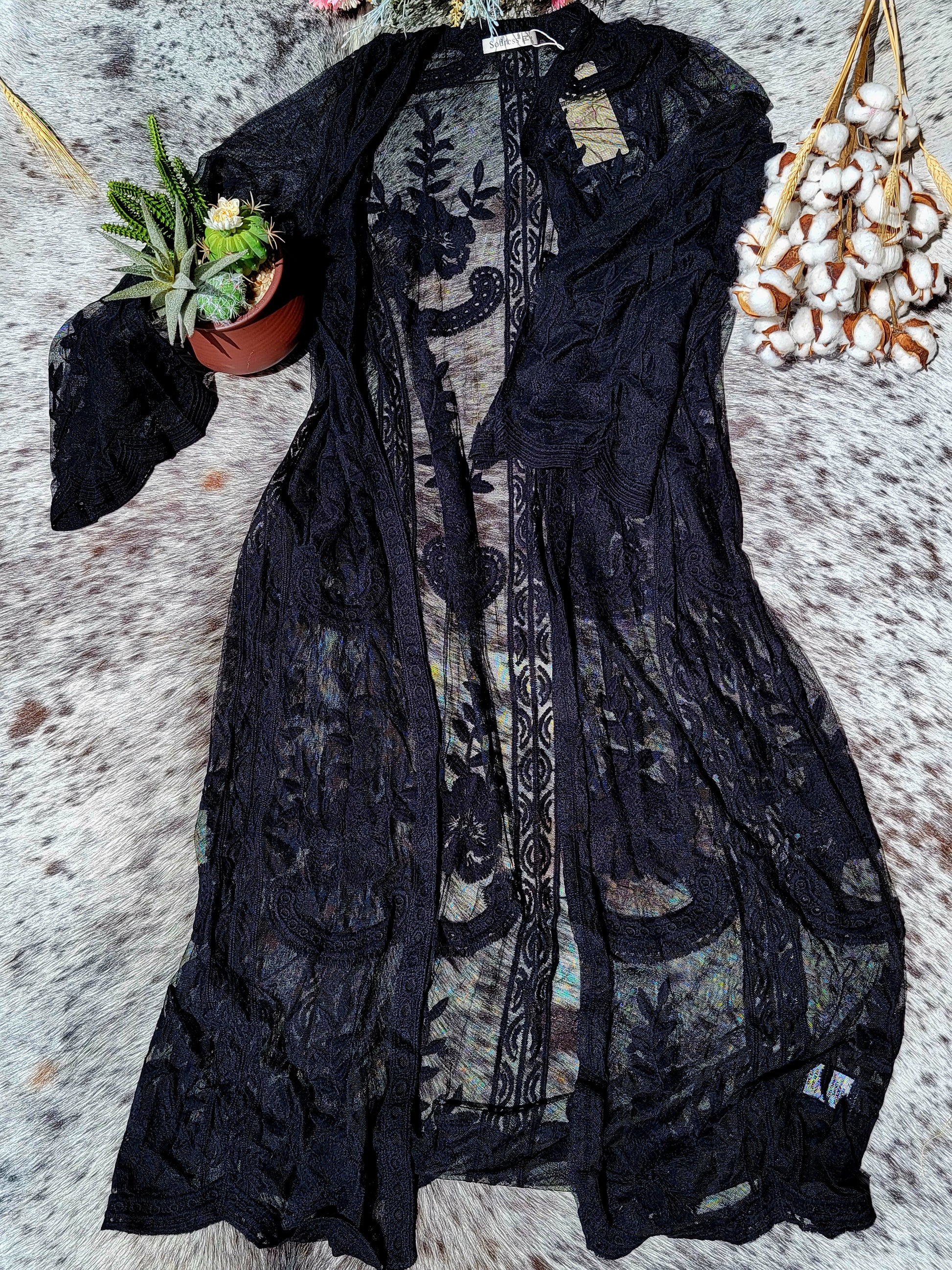 Zoey Lace Cardigan (Black) Zoey Lace Cardigan (Black)