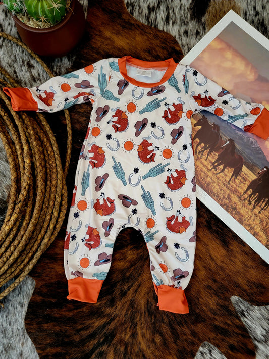 Western Print Romper
