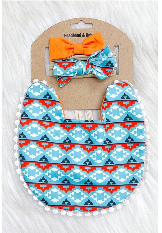 Aztec Diomond Bib w/ Headbands